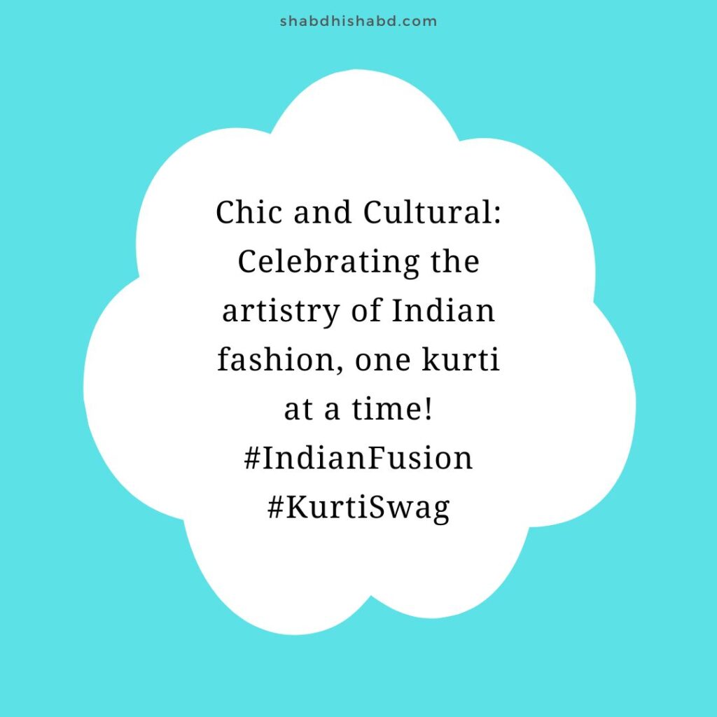 Discover the perfect fusion of style and tradition with our curated list of the "100 Best Kurti Caption for Instagram." Elevate your ethnic fashion game with these captivating captions that beautifully complement your kurti looks. 